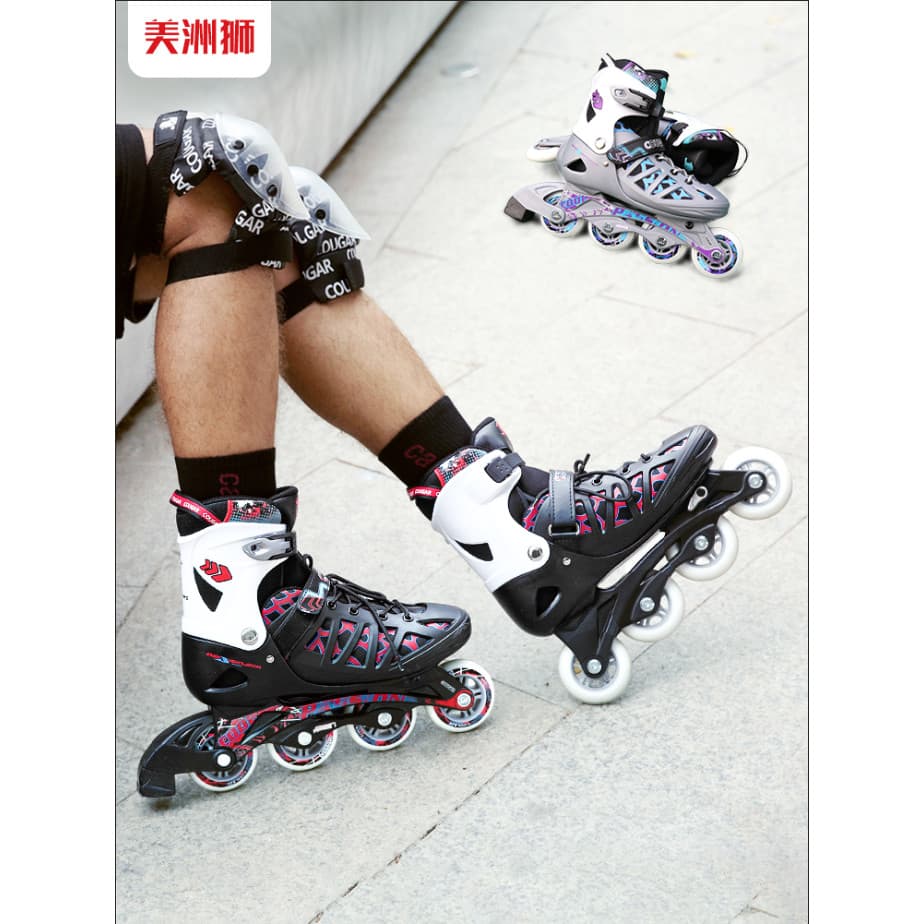Cougar patins adulto masculino patins feminino estudantes universitários patins Inline patins iniciantes