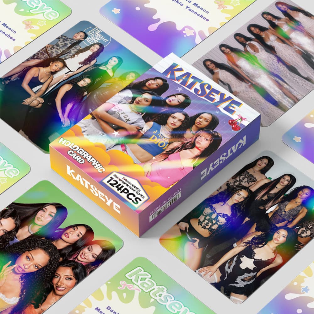 Kpop 124 Unidades/Conjunto Idol KATSEYE 2026 Coleções De Cartões Fotográficos lomo A laser Dupla Face