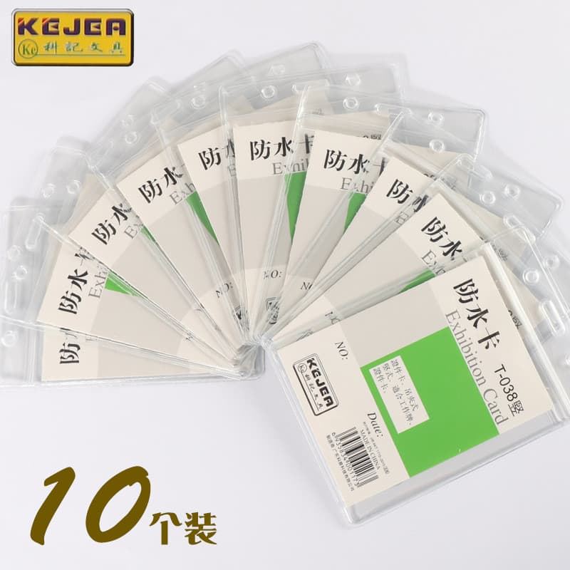Porta-cartões científico à prova d'água PVC macio porta-cartões de identificação de trabalho crachá porta-identidade de