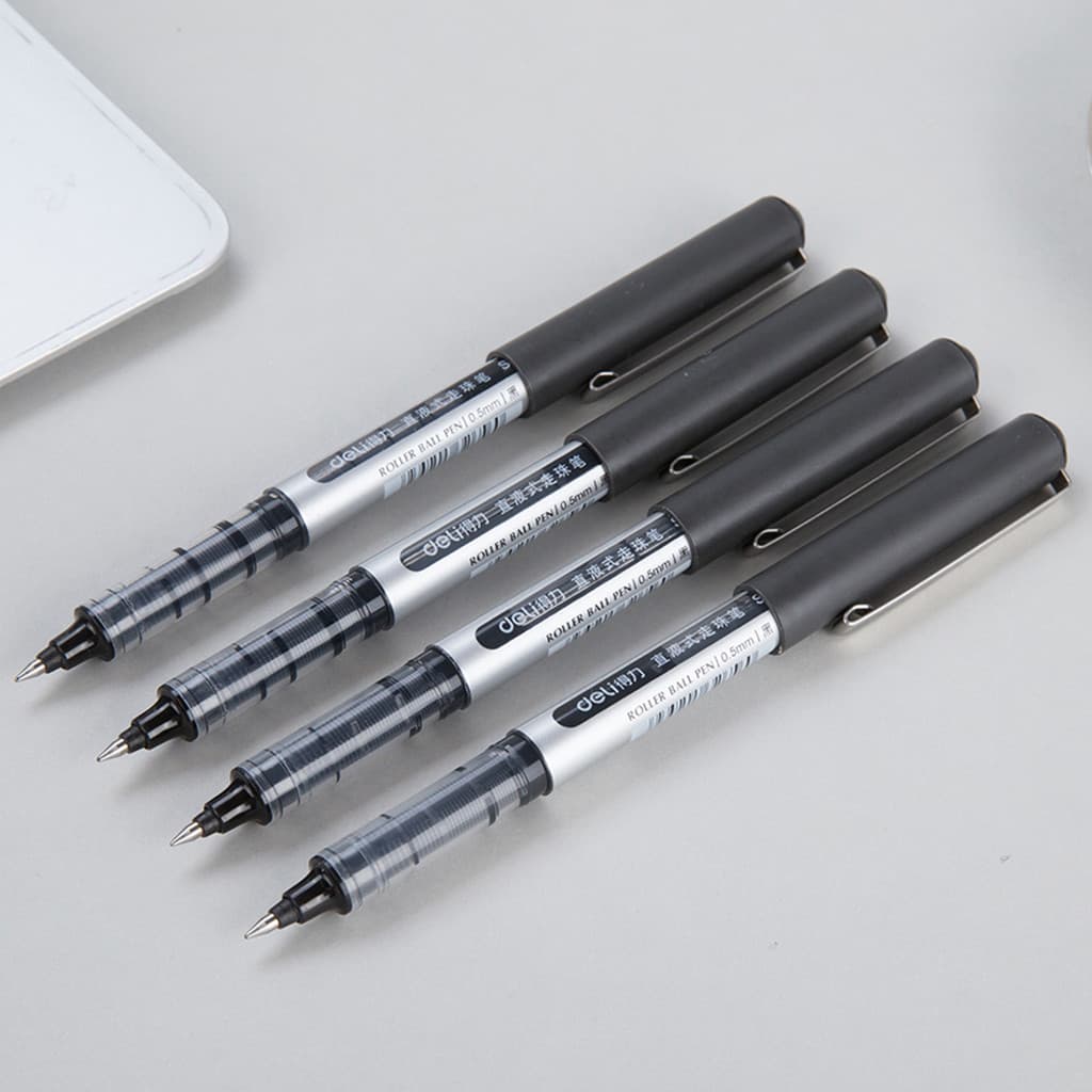 Papelaria S656 Caneta líquida reta Caneta rollerball líquida reta Caneta de água 0.5 mm Caneta de assinatura de negócios