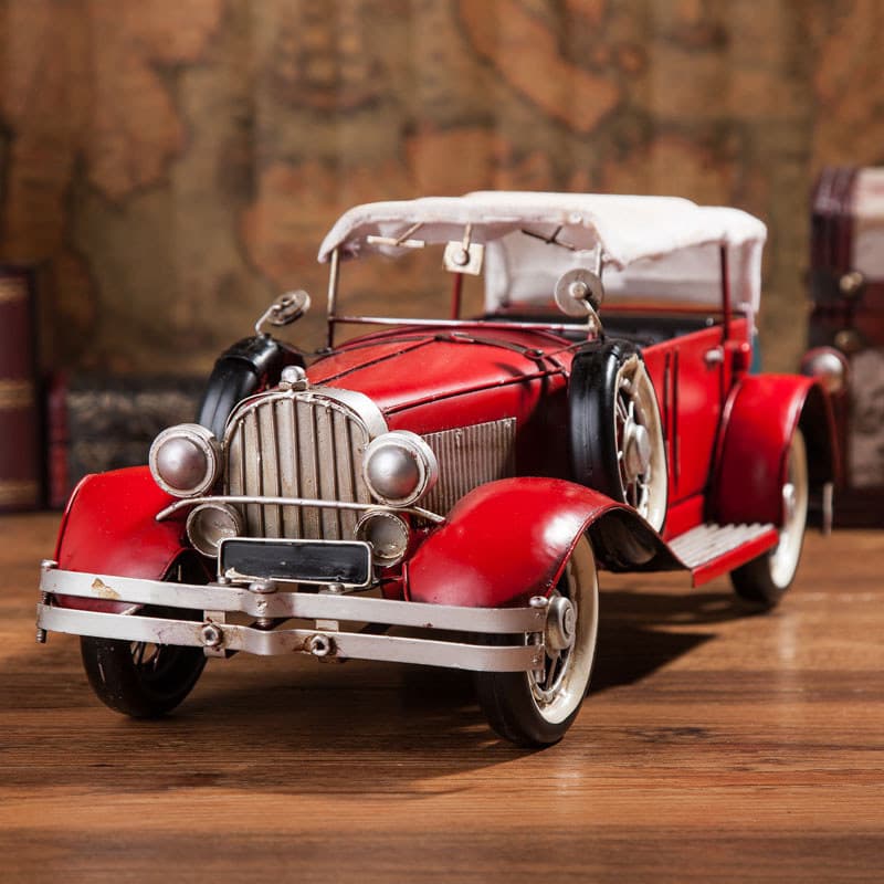 Americano Retro clássico carro ferro arte modelo decoração criativa casa café armário de vinho TV decoração