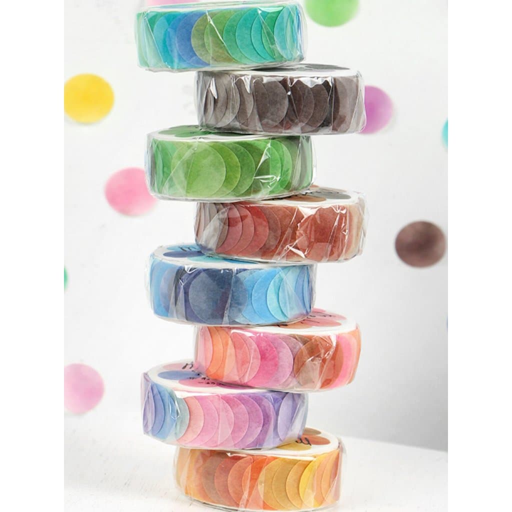 100 peças frutas doces cor em forma especial única peça Tearable Washi fita ponto adesivos série sal manual decoração Ma