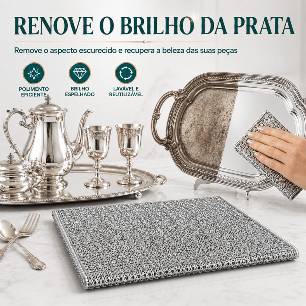 Pano De Limpeza De Prata, Panelas, Multiuso Kit Com 6 unidades