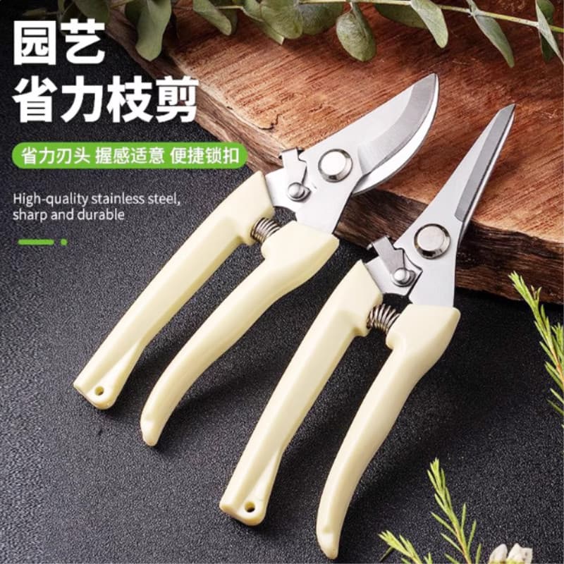 Tesouras de poda para galhos Tesouras de poda para colheita de frutas Tesouras de madeira para flores Jardim Árvores fru