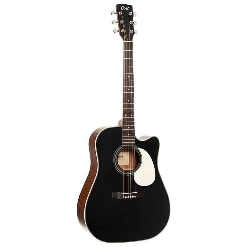 VIOLAO CORT ELÉTRICO 6 CORDAS DE AÇO MR500F CEDRO SÓLIDO PRETO FOSCO FISHMAN