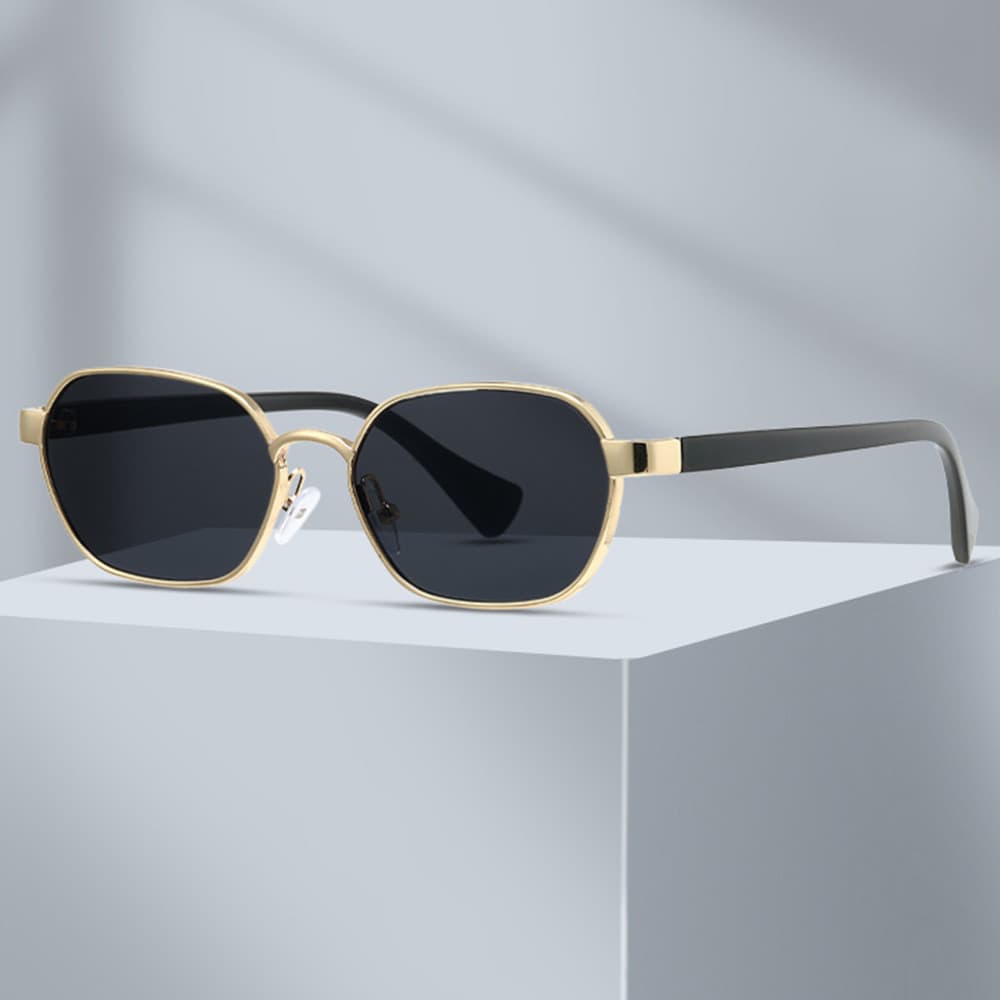 Nova moda Premium quadrado óculos de sol masculino Metal óculos de sol moda condução protetor solar óculos de sol