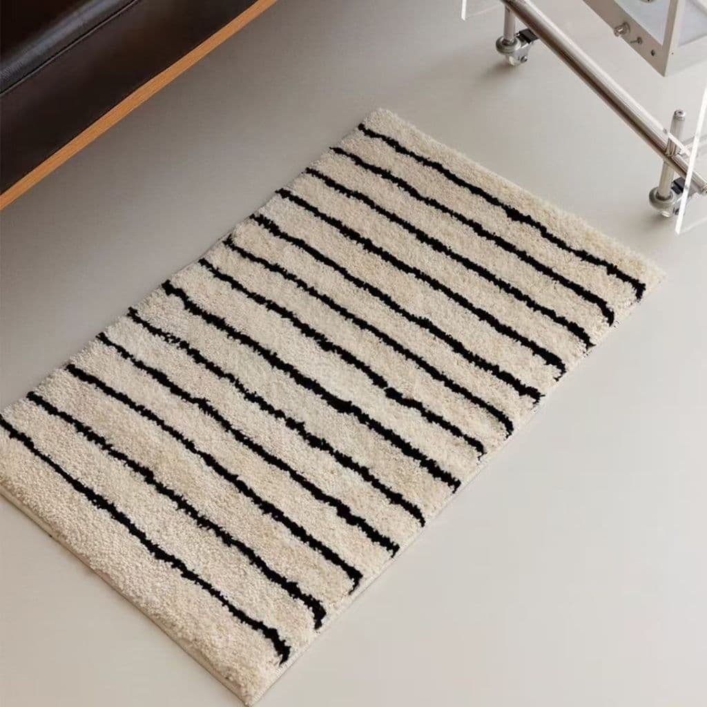 Tapete absorvente para pés de banheiro, tapete de resfriamento de cabeceira para sala de estar
