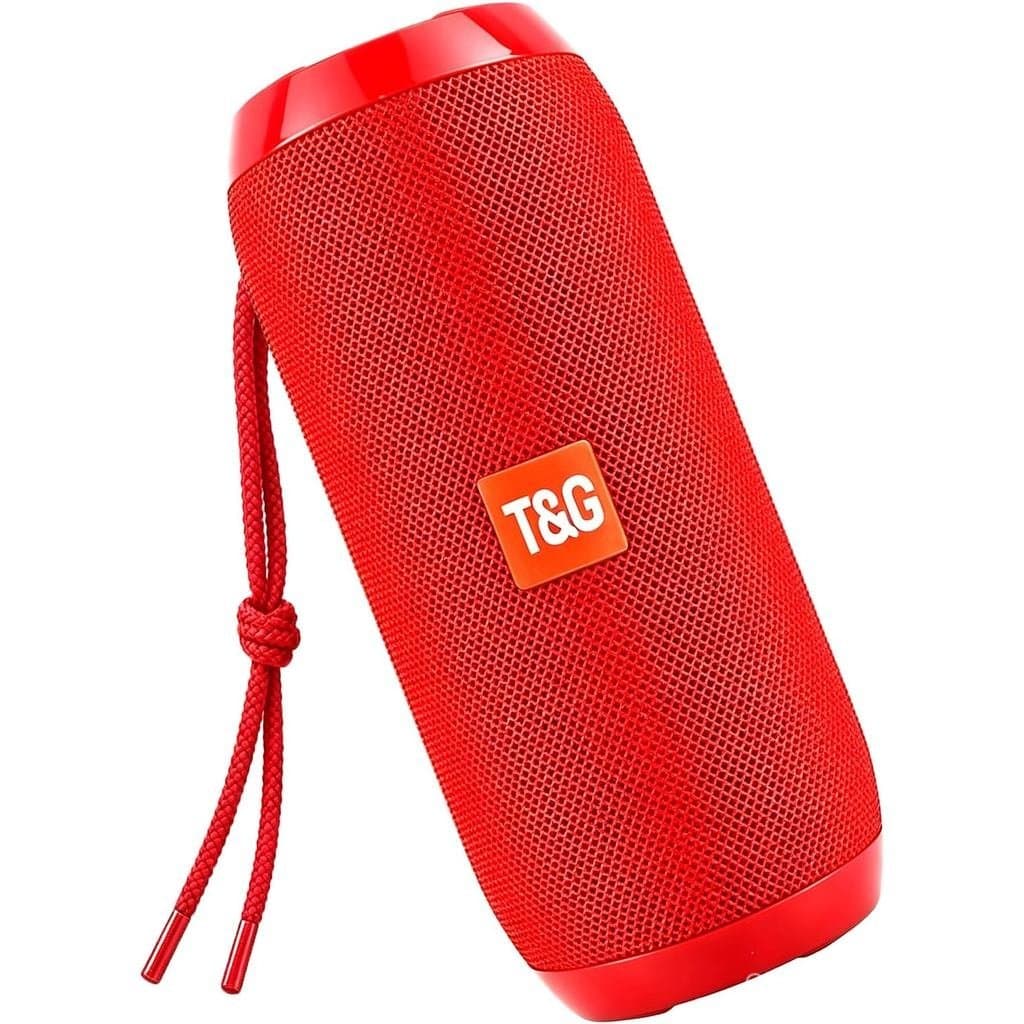 Caixa de Som Bluetooth Portátil T&G TG, Caixa de Som Sem Fio à Prova d'Água IPX4, Vermelha OBQY
