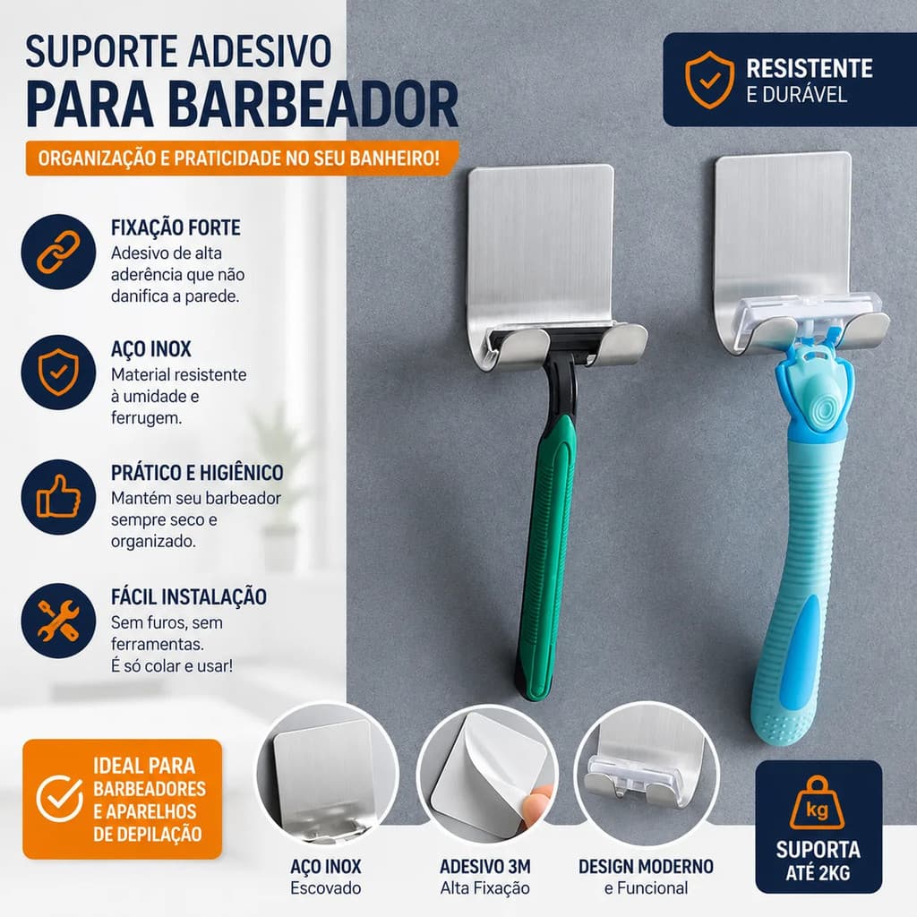 Suporte Para Parelho De Barbear Lamina Gillette Prestobarba