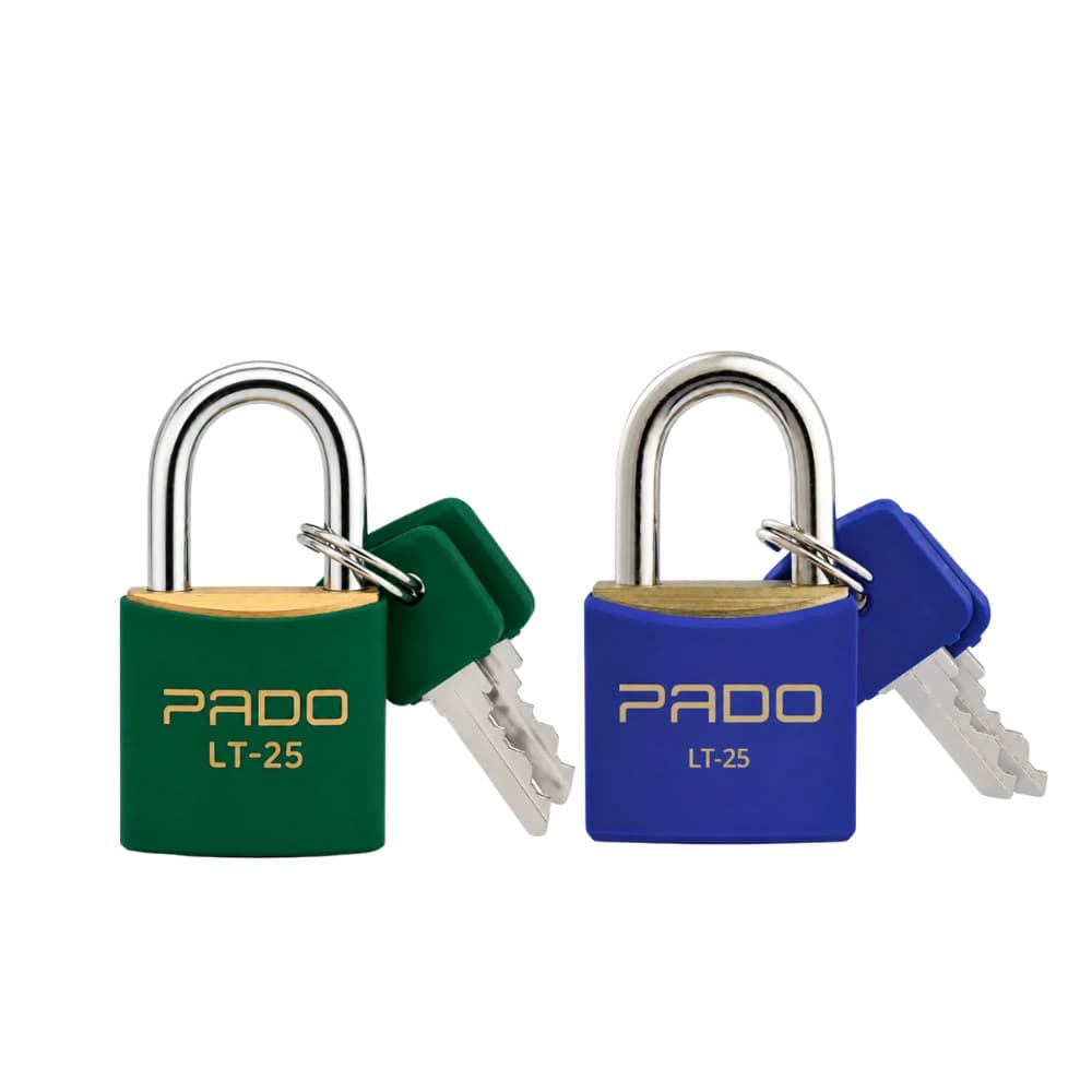 Kit 2 Cadeados de Latão de 25mm LT25 Azul + Verde Pado