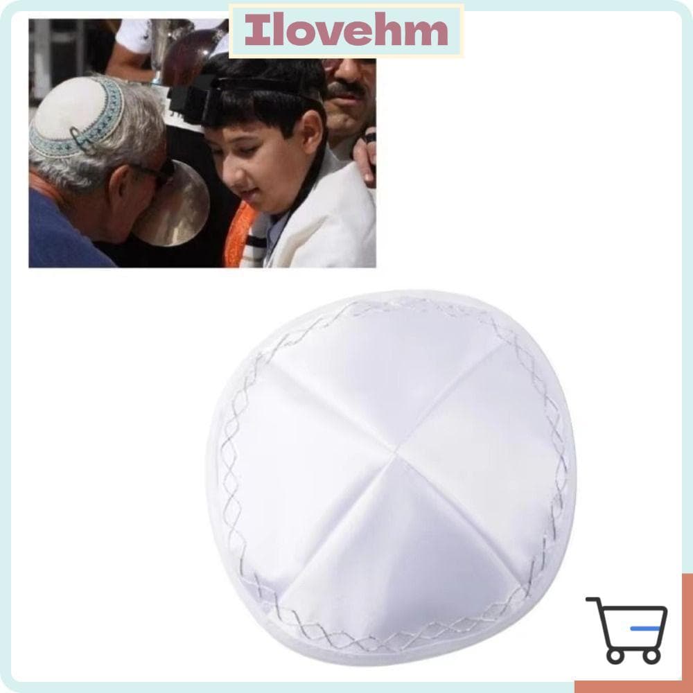 Boné LUCKY-ILOVEHM Kippah , Tecido De Cetim Superfície Lisa Yarmulke , Cúpula Redonda Leve Skullcap