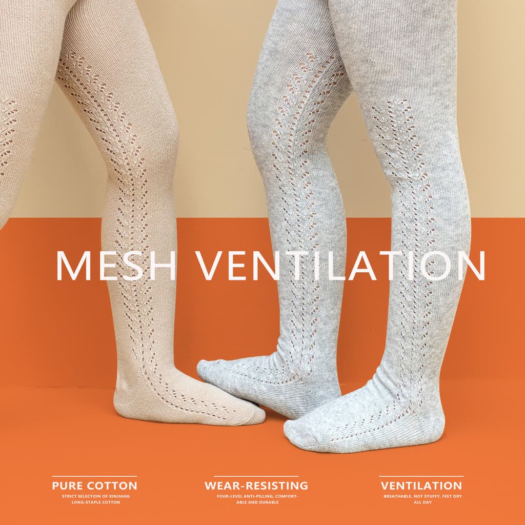 Meninas meia-calça verão malha respirável bebê branco crianças Leggings bebê respirável estilo fino grande PP