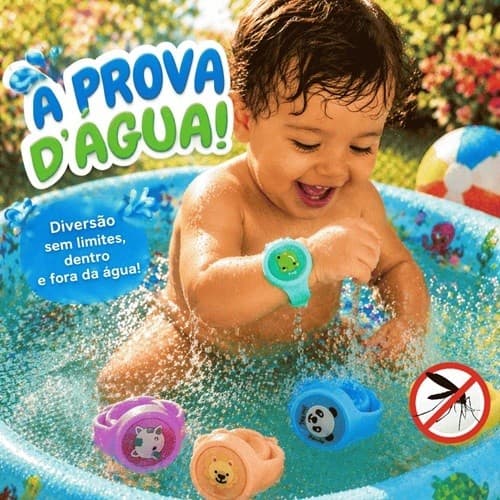 Pulseiras Infantil Anti Mosquito Repelente LED Para Crianças Infantil Pernilongo Pronta Entrega