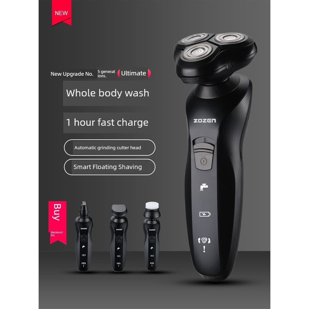 barbeador eletrico masculino 4D Barbeador Elétrico Recarregável Barbeador Masculino Lavagem de Corpo Inteiro Faca de Bar