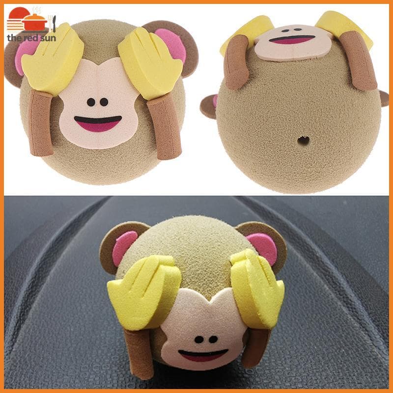 TSBR 1Pc Macaco Fofo Carro suv Antena Caneta topper Aérea EVA Bola Decoração Brinquedo Presente .