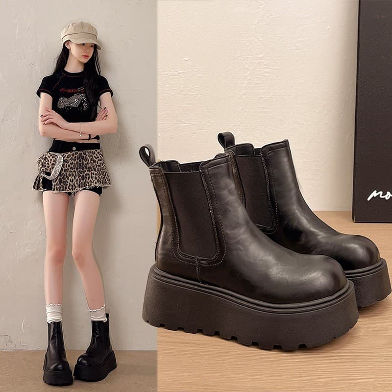 Botas Martin finas pequenas femininas, tubo curto outono inverno botas curtas femininas, botas femininas elegantes de so