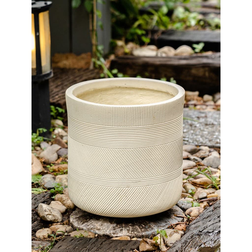 Juhan estilo nórdico grande vaso de lama magnésio moderno simples ondulação água pote sala estar pátio varanda planta ve