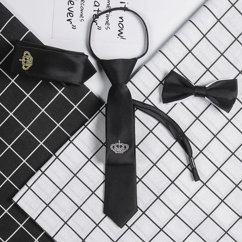 Gravata com zíper bordado padrão gravata masculina roupa Formal negócios britânico gravata estreita masculina terno grav
