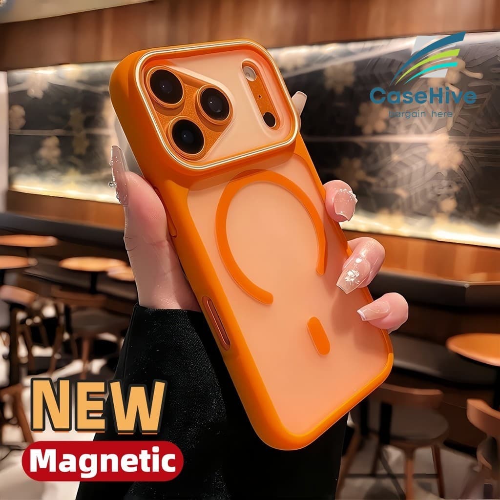 Luxo Pele Amigável Fosco Translúcido Magnético Acrílico Caso De Telefone Para iphone 18 Pro Max 17 16 15 14 13 Plus Prot