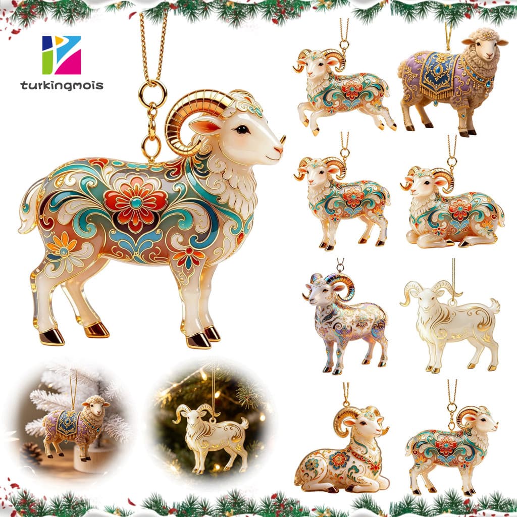 ZTUR_ Pingente De Feriado Com Luz Reflexiva , Decoração Decorativa De Árvore De Natal Em Acrílico , Configuração Fácil S