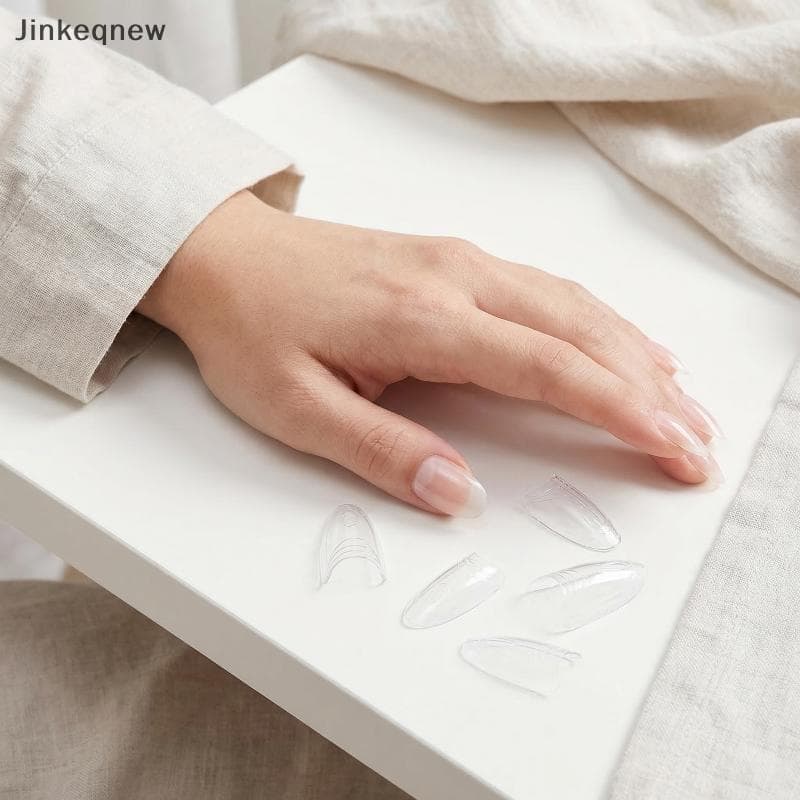 JNBR 240pcs Formas De Unhas Sanduíche Ovais De 15 Tamanhos , Sem Necessidade De Papel Para Extensões Fáceis JIN