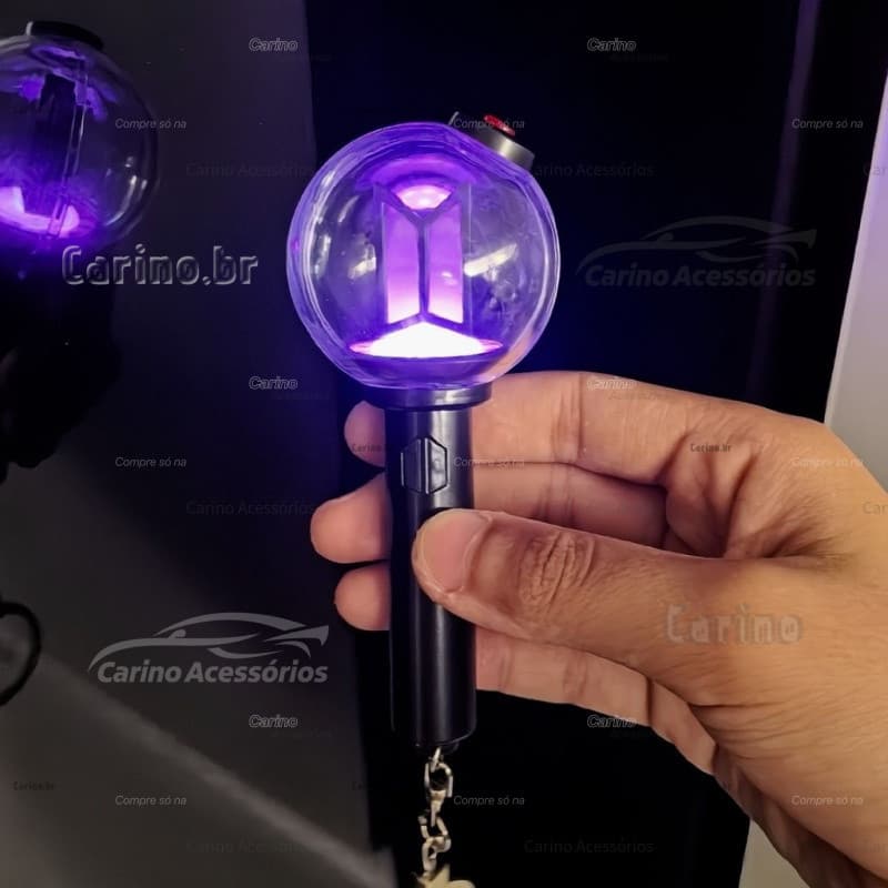 Mini chaveiro de ídolo Kpop Army Bomb Ver. 4 Chaveiros de Lightstick, Pendentes de Bastão Luminoso FSE6