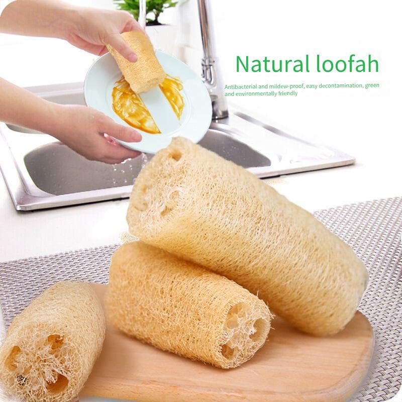 Natural bucha escova de lavar louça pote escova de limpeza de cozinha pano de prato doméstico escova de banho bucha lava