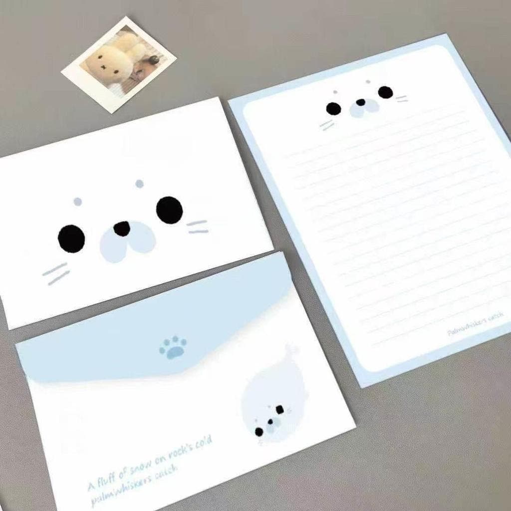 Japonês pequeno selo expressão simples Envelope carta papel bonito carta manuscrita alto valor ins timbrado dos desenhos