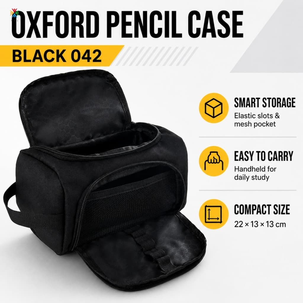 Portátil Oxford Pano Lápis Caso Alça Superior Caneta Saco Papelaria Organizador Caixa Para Estudantes Do Ensino Médio