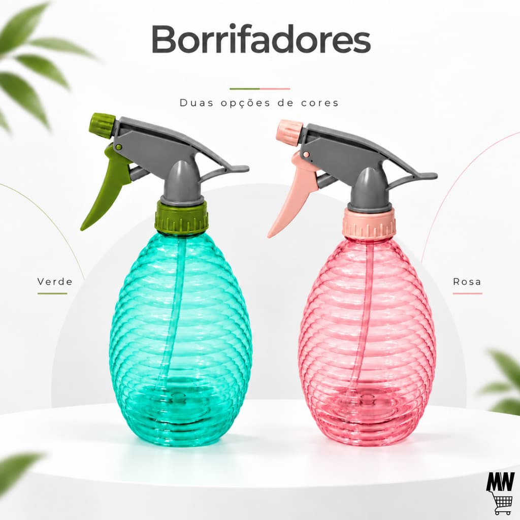 Kit 3 Borrifadores Pulverizador Spray 570 ml Gatilho Reforçado Profissional Limpeza Jardim Frasco