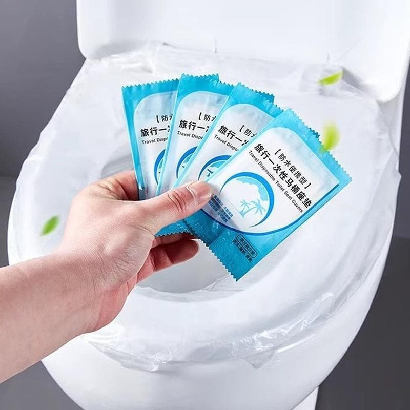 Capas Descartáveis Para Assento De Vaso Sanitário , 50 Peças , Embaladas Individualmente , À Prova D'água De Vazamento ,