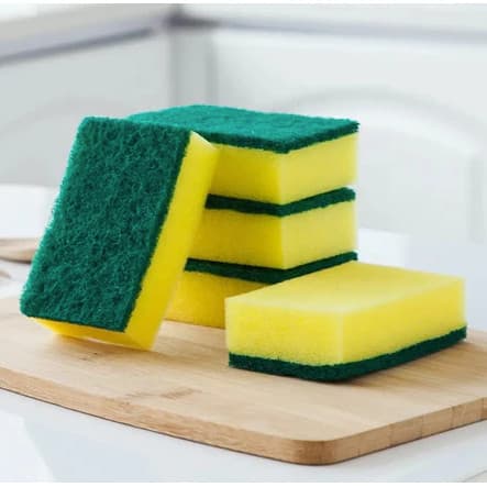 Kit com 30 Esponjas de Louça  Fixabond Dupla Face Multiuso - Limpeza Pesada e Suave