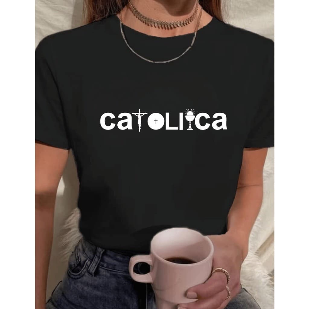 T-Shirt Catolica - 100% Algodao - Premium Trevix!!