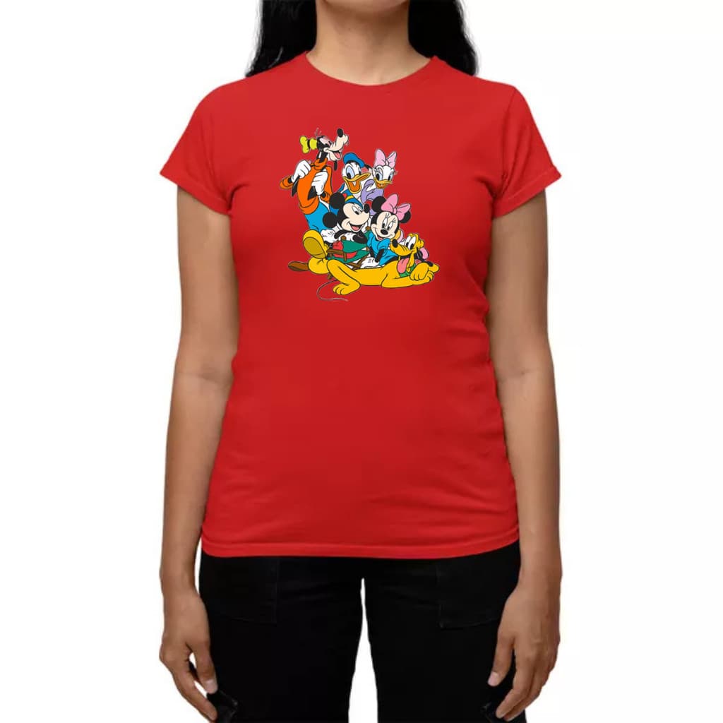 Blusa Camisa Feminina Desenhos turma do mickey