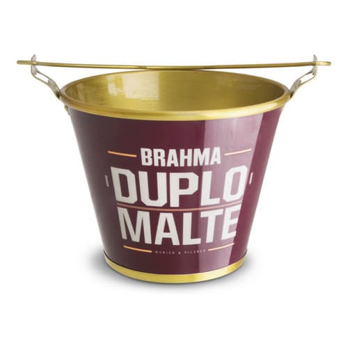 Balde De Cerveja Gelo Alumínio 5 Litros C/ Abridor Garrafas Brahma Duplo Malte Brahma Duplo Malte