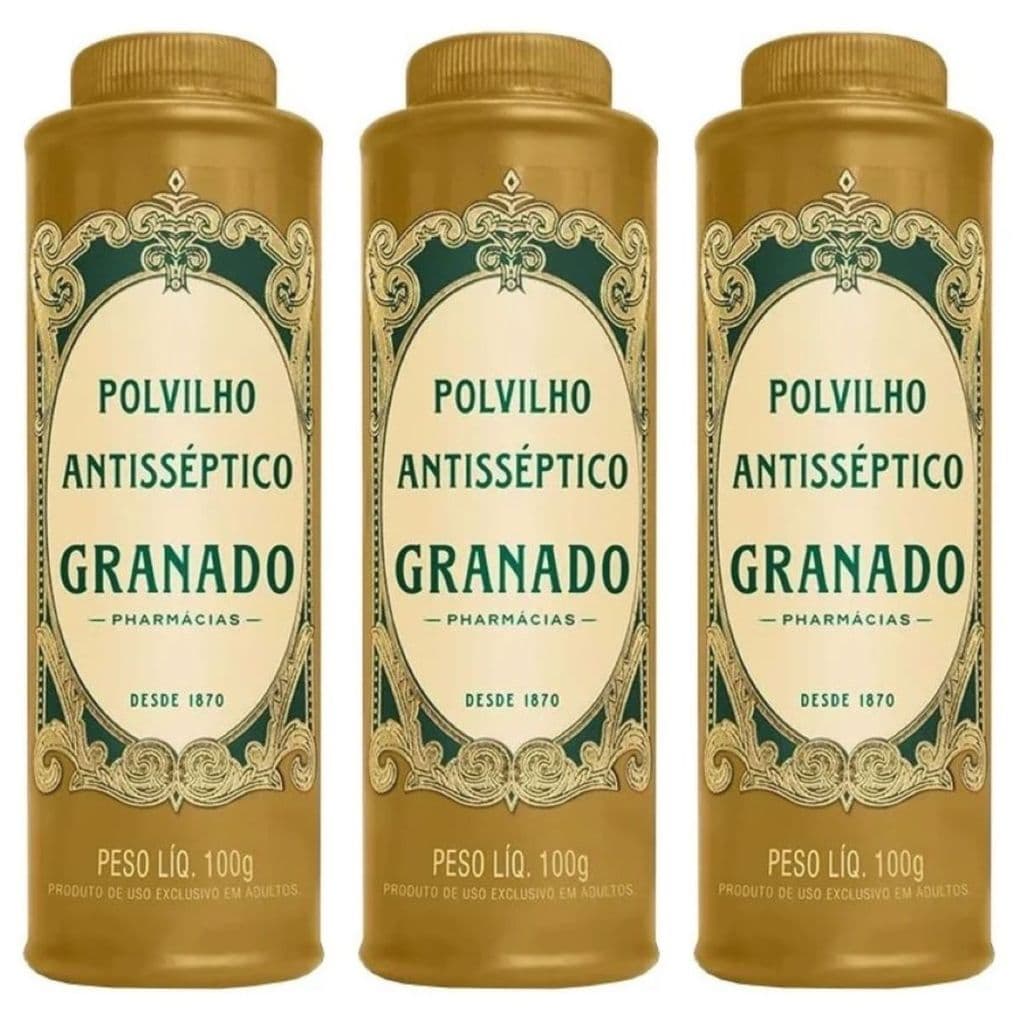 Polvilho Talco Antisséptico Tradicional Granado 100g Kit com 3