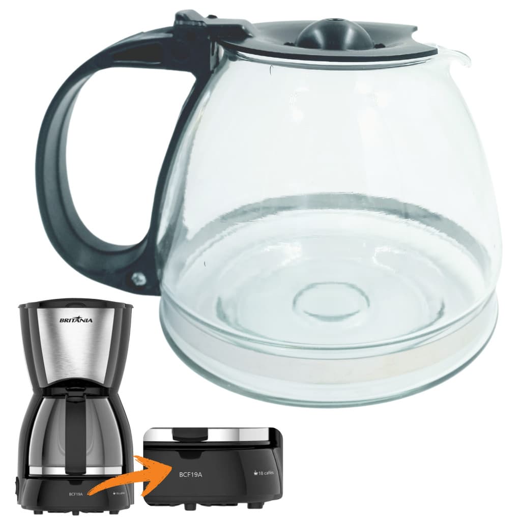 Copo Jarra de Cafeteira Britania BCF19A 18 cafes Resistente