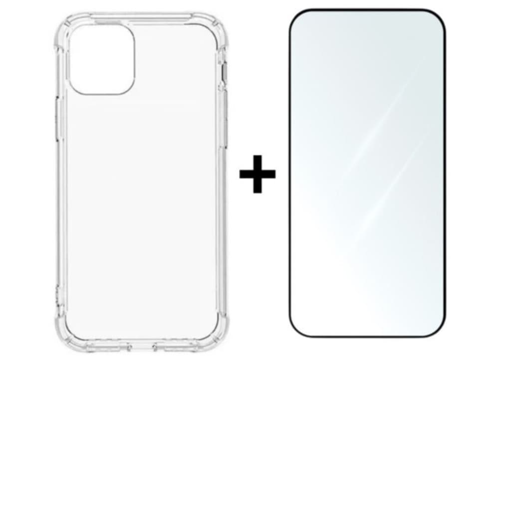 Kit Capa Space + Vidro Temperado 3D iPhone X XS 11 12 13 14 15 16 Pro Max - RS