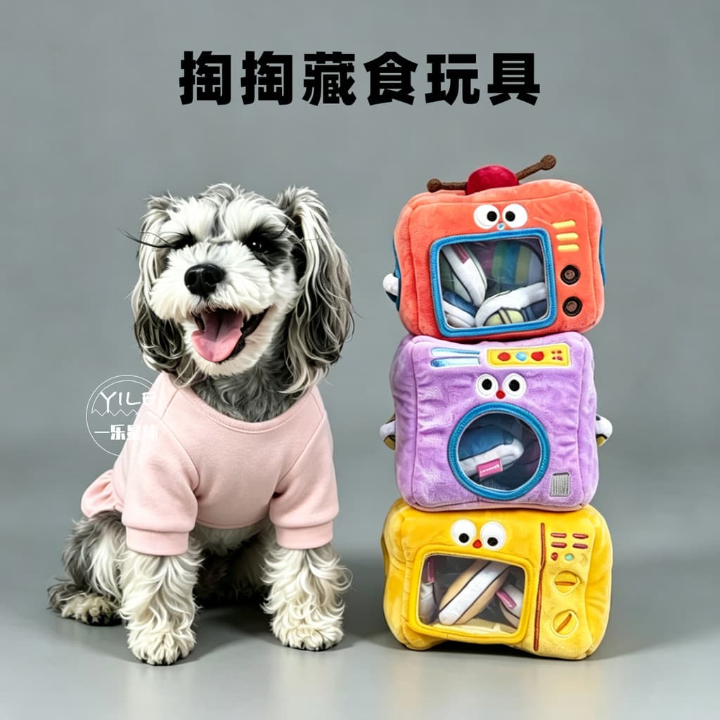 QMONSTER brinquedo Fengrong escavação eletrodomésticos cogumelo comida tibetana soando som papel rebocador de guerra cão