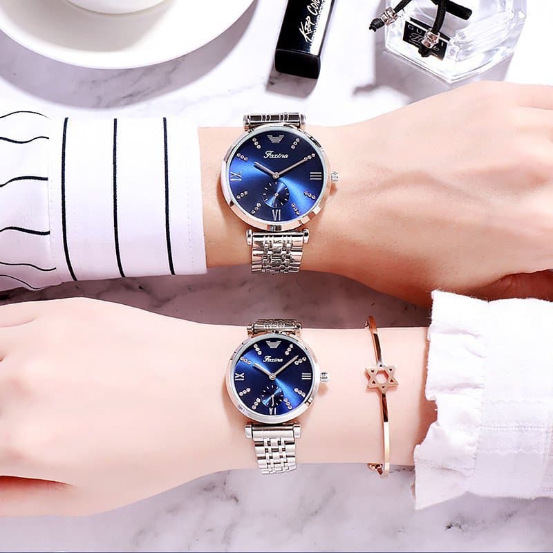 Novo estilo 1314 automático dia dos namorados casal relógio um par genuíno masculino feminino relógio estudante na moda
