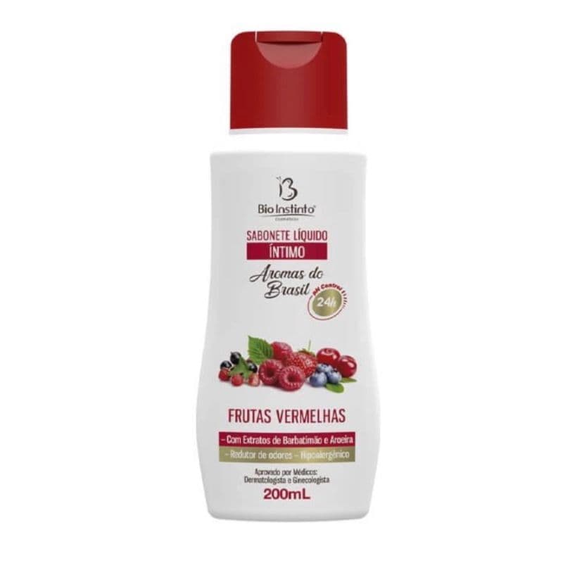 Sabonete Líquido Íntimo Bio Instinto 200ml Frutas Vermelhas Higiene Feminina