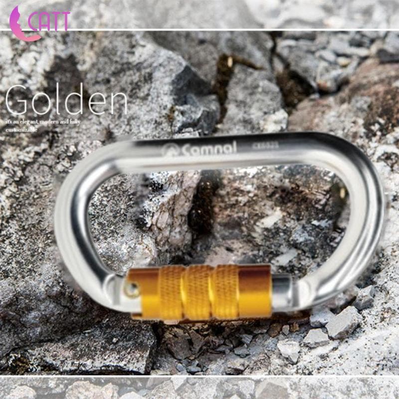[Dadada2] Mosquetão De Travamento Automático Com Portão Torcido 25KN Para Escalada , Espeleologia , Rapel