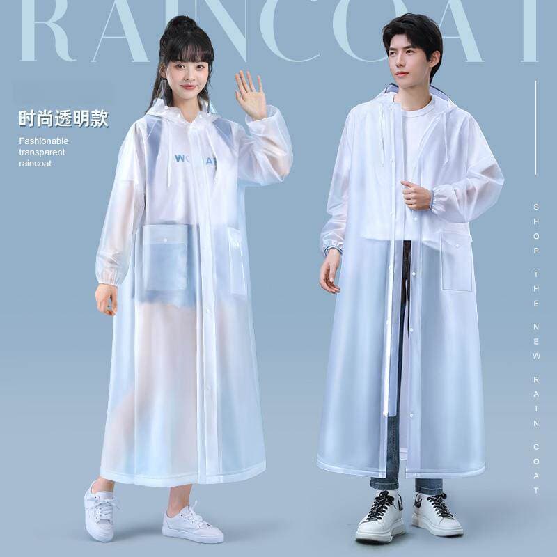 Capa de chuva masculina longa única corpo inteiro à prova de chuva adulto feminino transparente exterior Wear veículo el