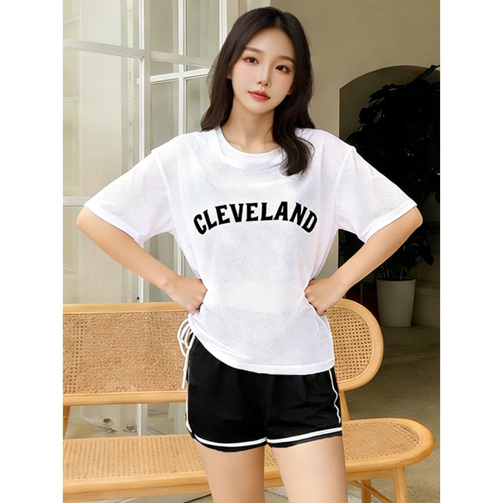 Maiô feminino 2026 novo estilo dividido maiô de três peças estilo coreano conservador mais magro olhar primavera quente