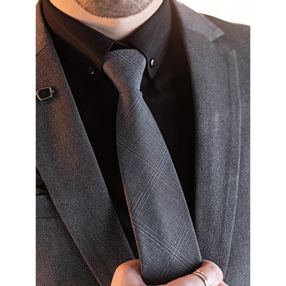 Gravata sem gravata masculina trabalho Formal Wear negócios fácil puxar preguiçoso versão coreana terno camisa gravata f