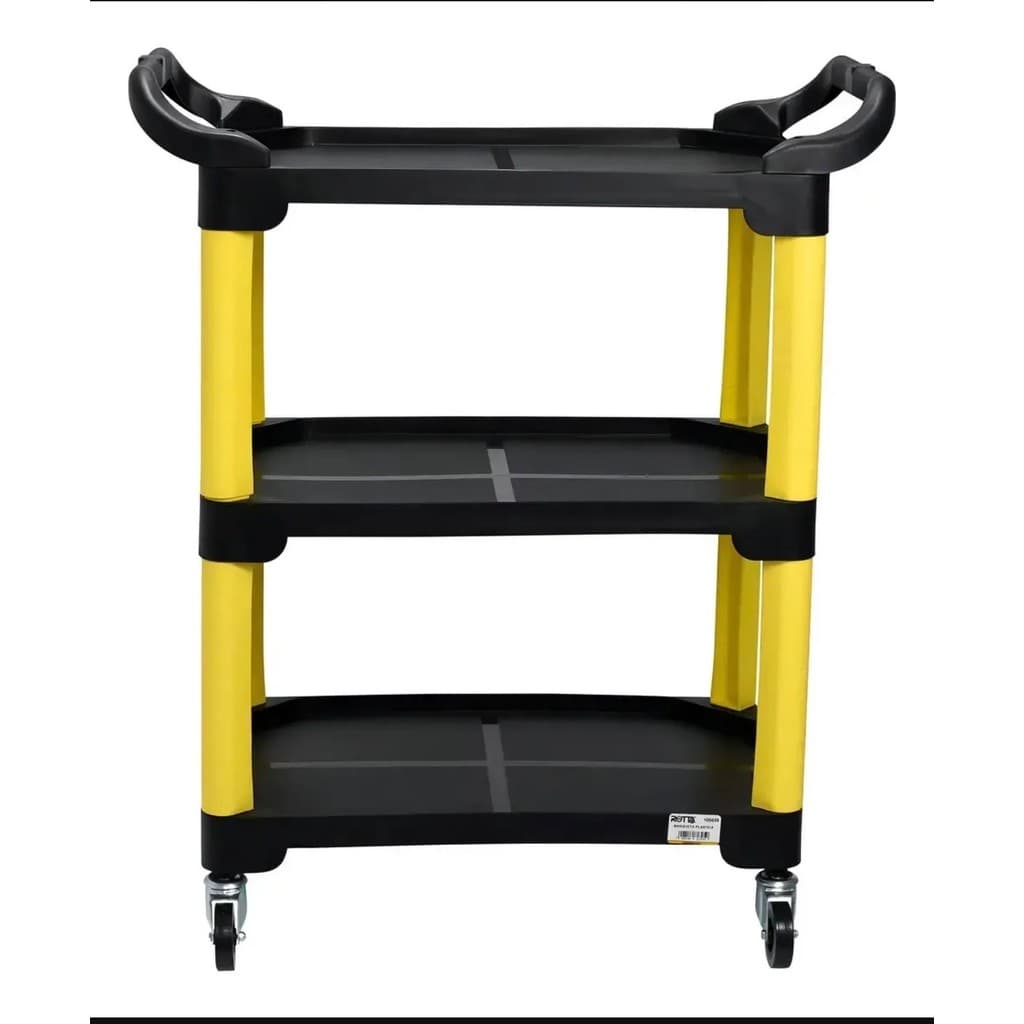 Carrinho De Ferramentas Detail 3 Prateleiras Estética Automotiva Rotta Amarelo