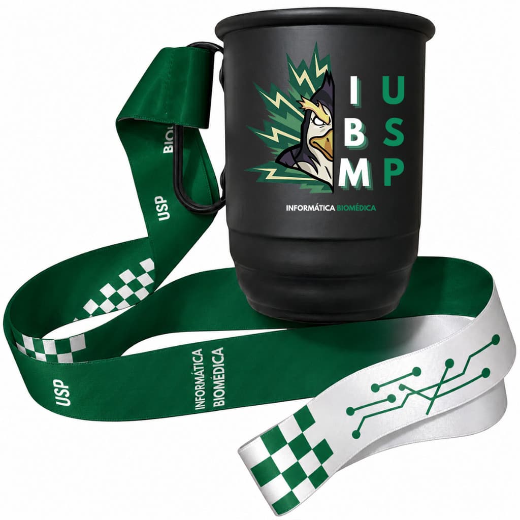 Kit com 100 Canecas Personalizadas de Alumínio para Eventos e Faculdade