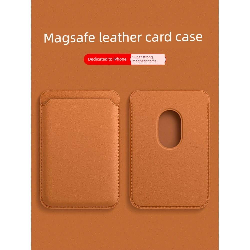carteira magsafe Adequado para Apple magSafe titular do cartão magnético iphone16promax couro 15plus mesmo estilo volta