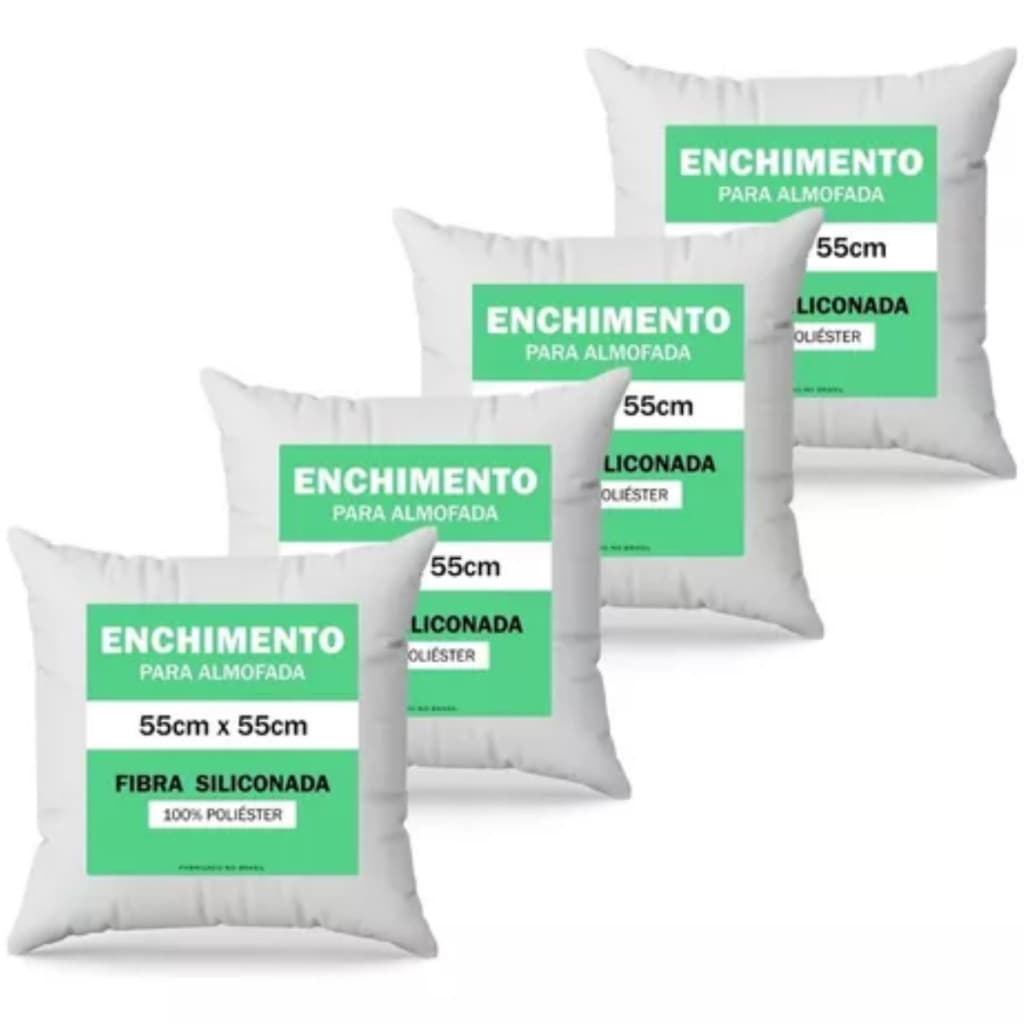 SÓMENTE HOJE Kit 2 Enchimentos Refil Almofada 70x70 Fibra Siliconada Refil TNT