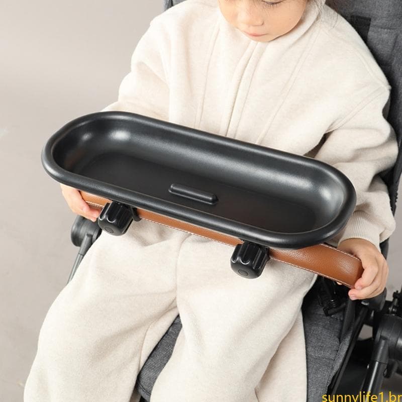 Bandeja Suporte Flexível Para Carrinho Bebê, Placa Montagem Fácil, Limpeza